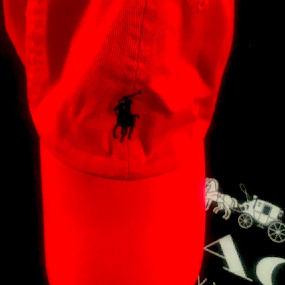 Red polo hat